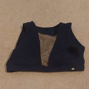 Black Textured Women's Bra Top